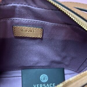 Authentic Versace Brown Medusa Leather Messenger Crossbody NEW ON SALE